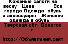 Кожаные сапоги на весну › Цена ­ 1 350 - Все города Одежда, обувь и аксессуары » Женская одежда и обувь   . Тверская обл.,Бологое г.